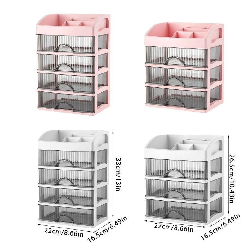 Beauty Product Organizers Sturdy Box with Dust Cover and Smooth Sliding Drawers Drop shipping