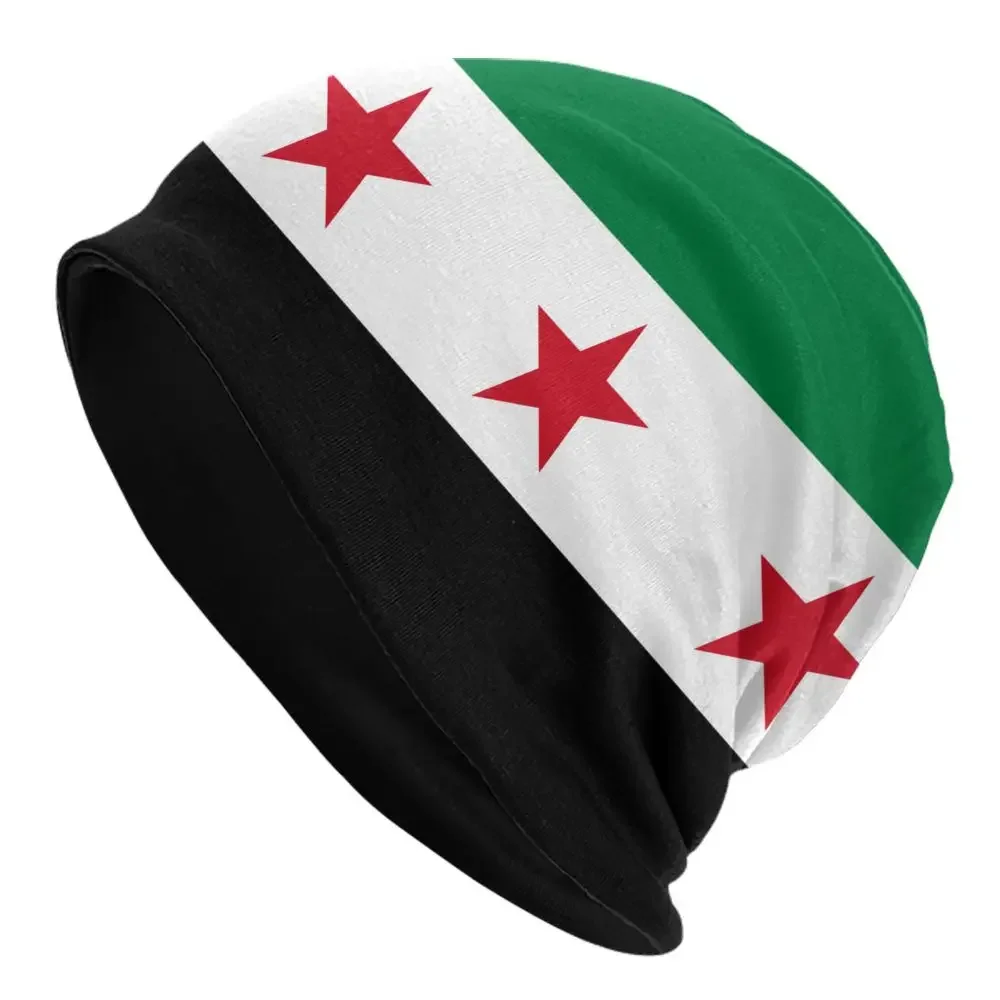 Syria Flag Syrian Arab Republic Bonnet Hats Autumn Winter Street Skullies Beanies Hat for Men Women Spring Thermal Elastic Cap