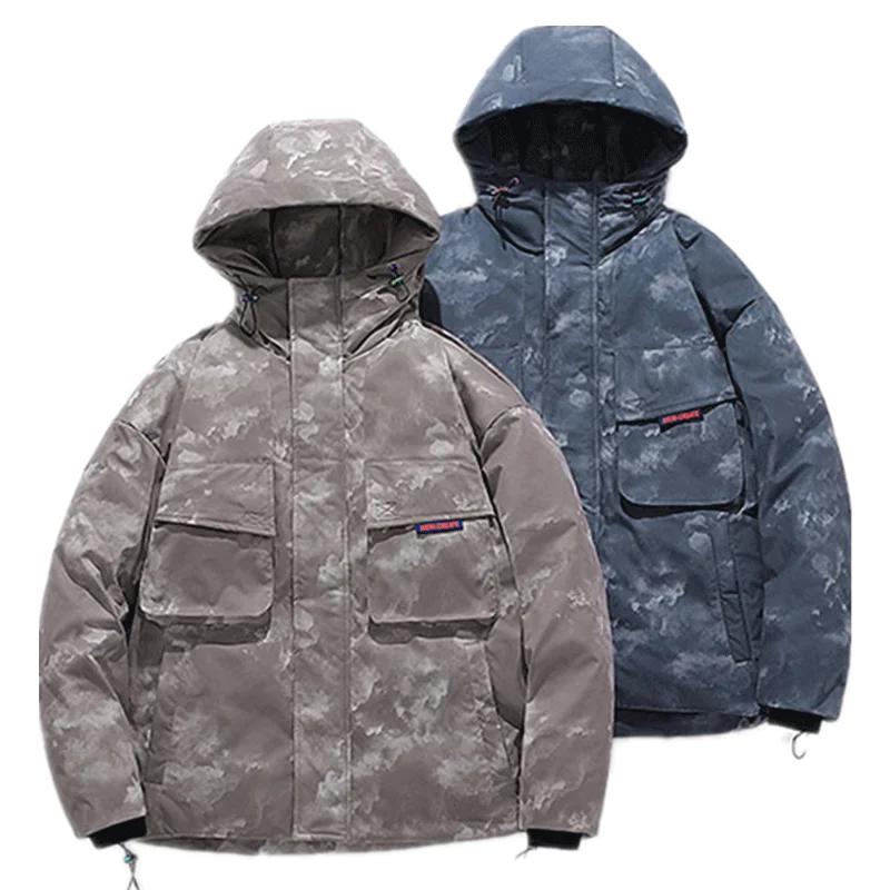 

Мужская зимняя куртка премиум-класса из хлопка, новая, утолщенная, с капюшоном, на молнии, теплая, повседневный стиль, полиэстер