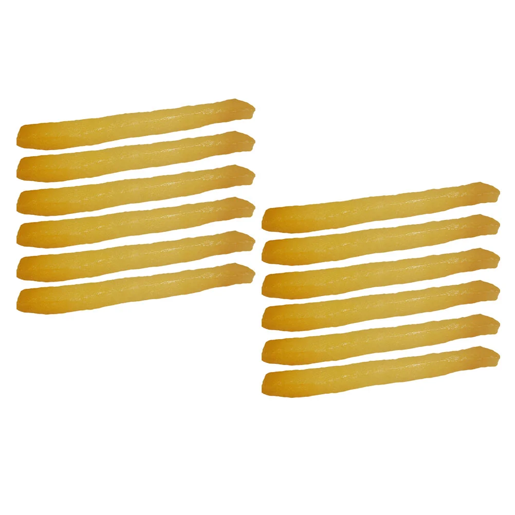 12 PCS Simulation French Fries Model Adornment Simulated Chips Artificial Fake Food Toy Realistic