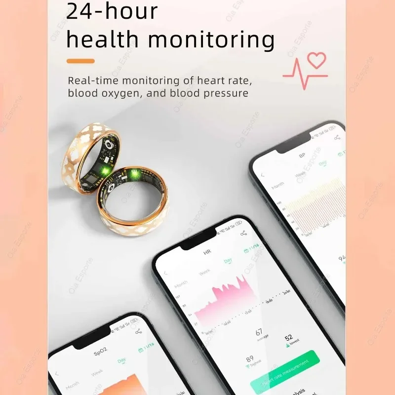 For Xiaomi-New Smart Ring for Men and Women, Heart Rate, Blood Oxygen, Sleep Health Monitor, Sport Fitness Tracker, Smartwatch