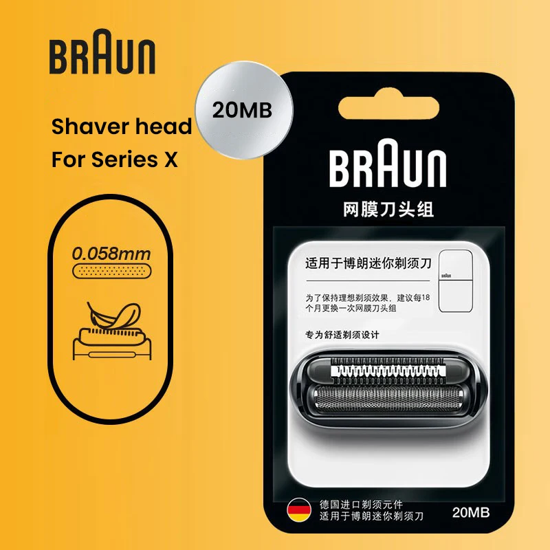 Braun 20MB Electric Shaver Blade Replacement Shaver Head for Braun Xmini 10M/ 20MB M1011Y/M/M1011K Electric Razor