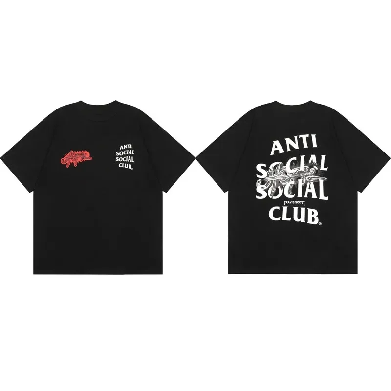 Summer Street Trend Club Graffiti Letter Gradient Lightning Casual Cotton T-Shirt Men's and Women's Luxury Brand Top