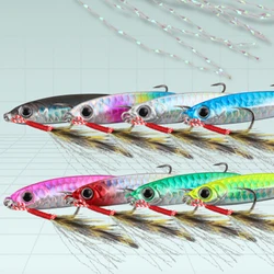 1PC Micro Metal Jig 7g 10g 15g 20g 25g 30g Shore Casting Jigging lure Shore Casting Saltwater  Fishing lure Bit Artificial Bait