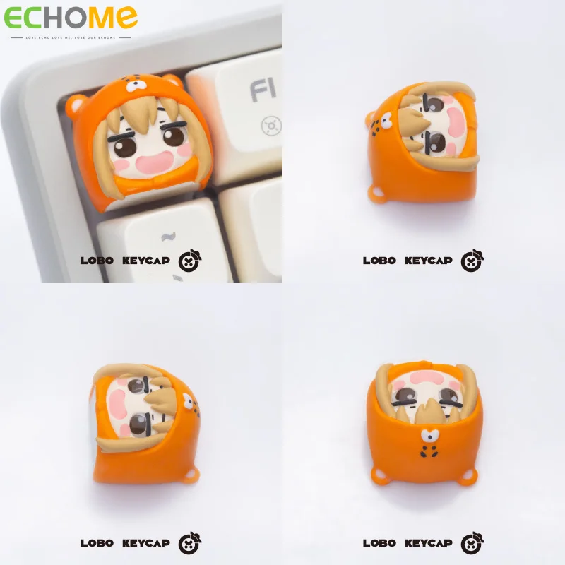 Makima Keycaps Cute Japanese Anime Keycap Custom Original Resin Drip Glue Key Cap for Gaming Mechanical Keyboard Accessories