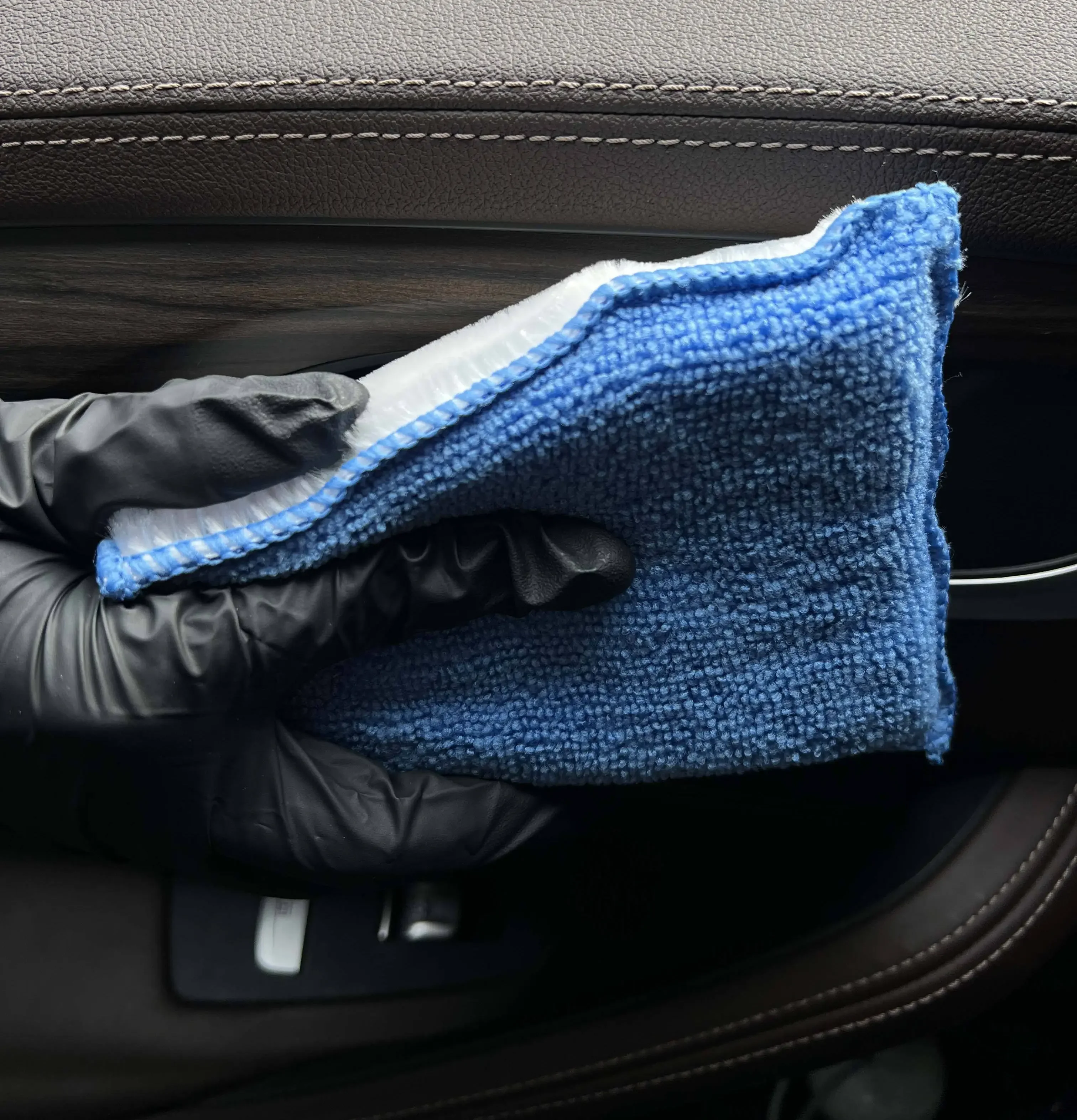 Microfiber Double Side Car Cleaning Pad Leather Car Detailing Soft Scrubbing Sponge Car Cleaning Tools Interior Scrubbing Sponge