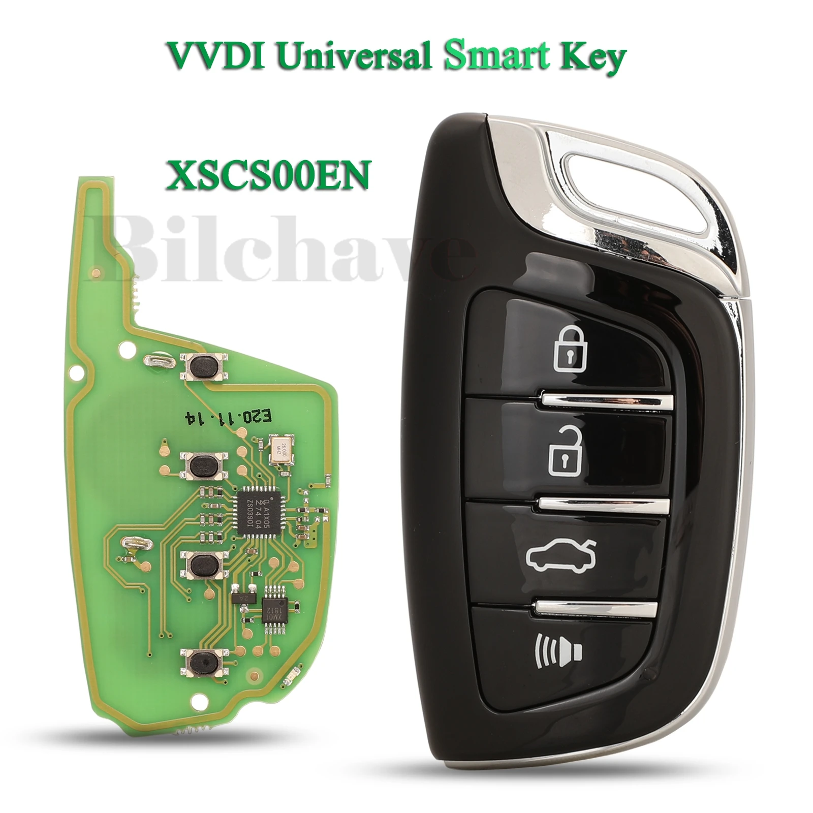 

jingyuqin 4 Buttons XSCS00EN Keyless Go Xhorse Universal Smart Remote Car Key Proximity For VVDI Key Tool Colorful Crystal Style