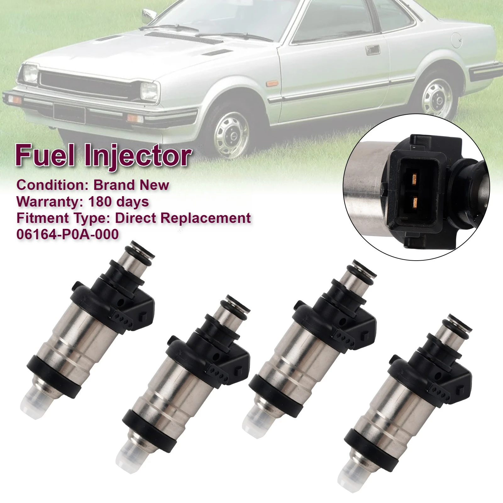 

4PCS NEW FUEL INJECTORS For 1990-1997 Honda Accord/ Prelude 06164-P0A-000