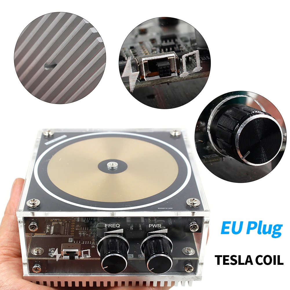 Imagem -03 - Gerador de Arco Elétrico para Tesla Speaker Compatível com Bluetooth Bobina Eletrônica para Tesla Experiment Modo Toy Desktop