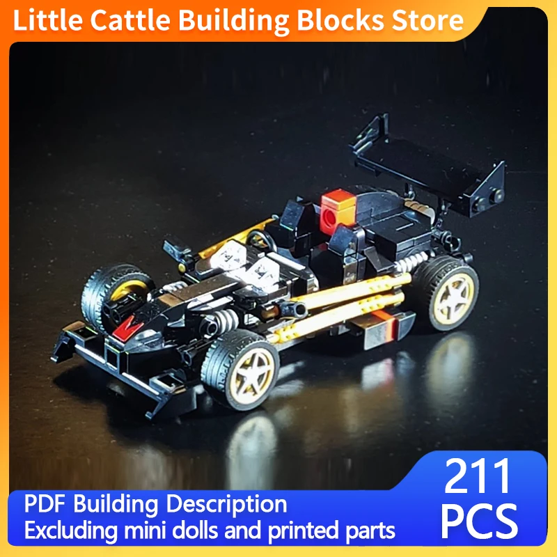 Speed Racing Car Model MOC Building Bricks Atom V8 Top Tier Sports Car Modular Technology Children Holiday Gifts Assemble Toys