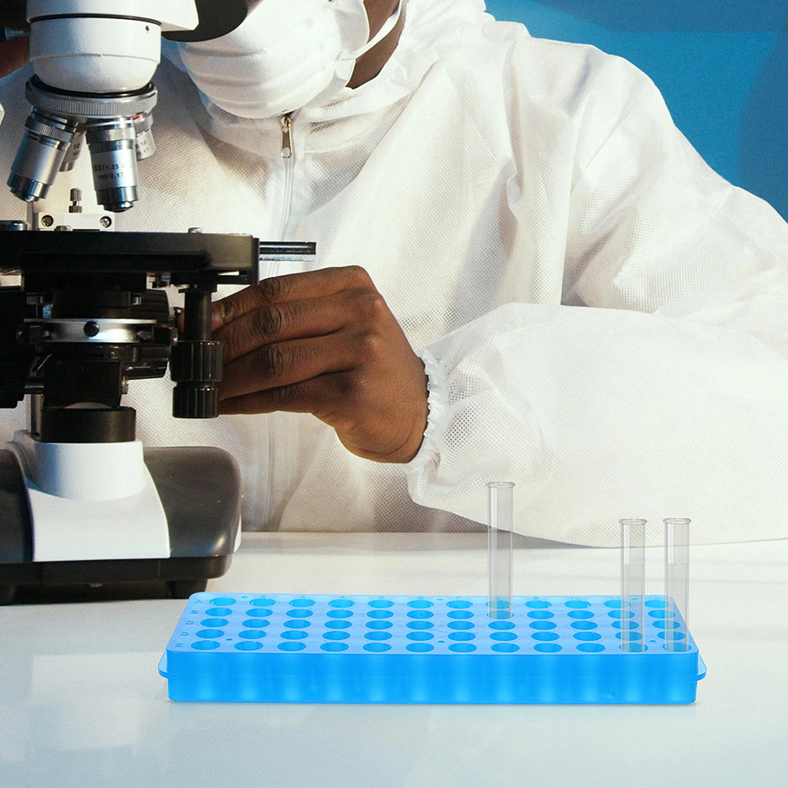 اختبار أنبوب رف شاشة 60 فتحة التخزين المنظم ل 05 مللي 15 مللي 2 مللي أنابيب مختبر كفاءة أنبوب اختبار حامل أنابيب اختبار حامل