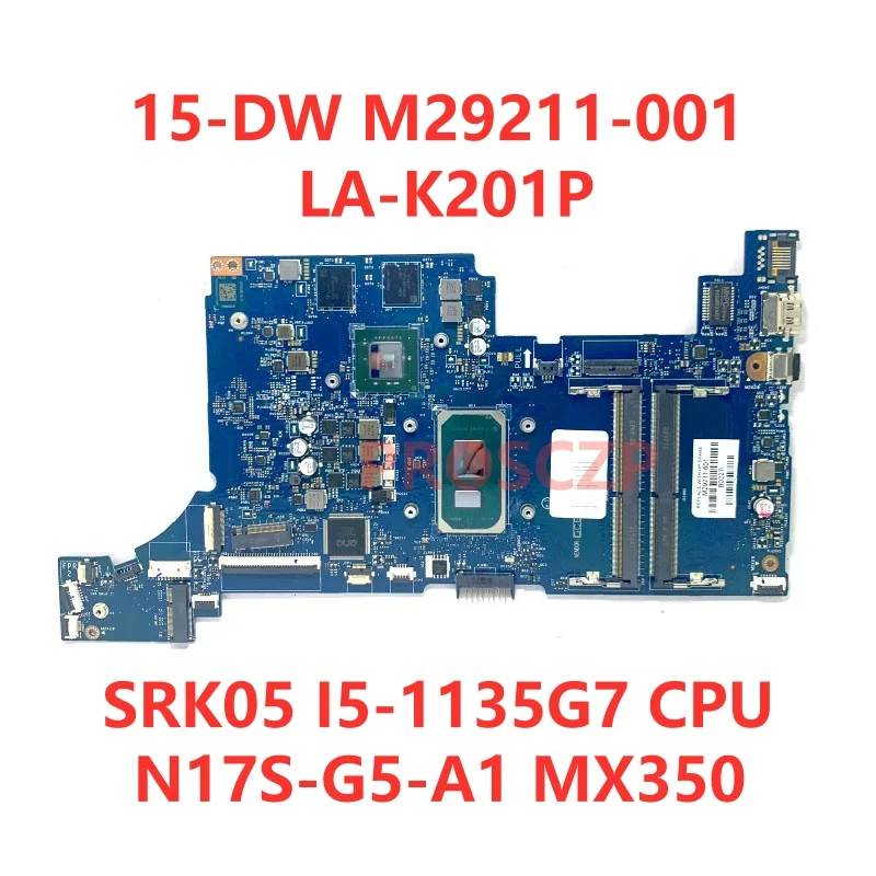 M29208-601 M29209-601 M29210-601 M29211-601 Pour HP 15-DW Ordinateur Portable Carte Mère LA-K201P Avec I3/I5/I7 CPU GM/MX350 100% Testé Bon