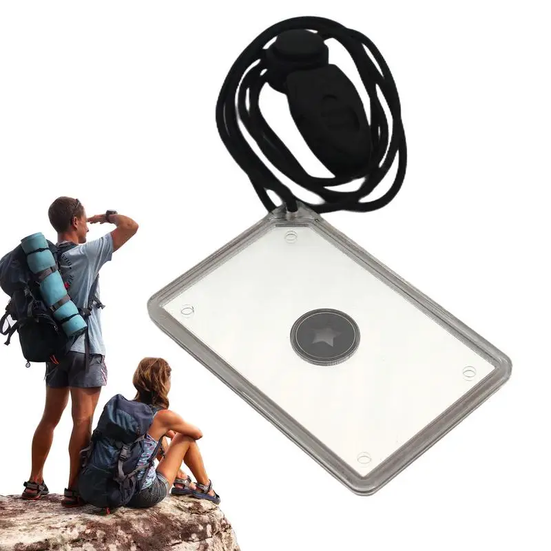 Miroir de Sauvetage en Forme d'Étoile pour Camping en Plein Air, Petit Outil de Signalisation Portable