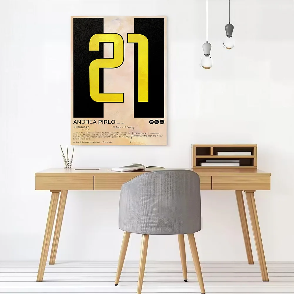 Andrea Pirlo Printed Canvas Poster Custom Pictures Wall Art Canvas Painting for Room Decorating Interior Decoration Living Room
