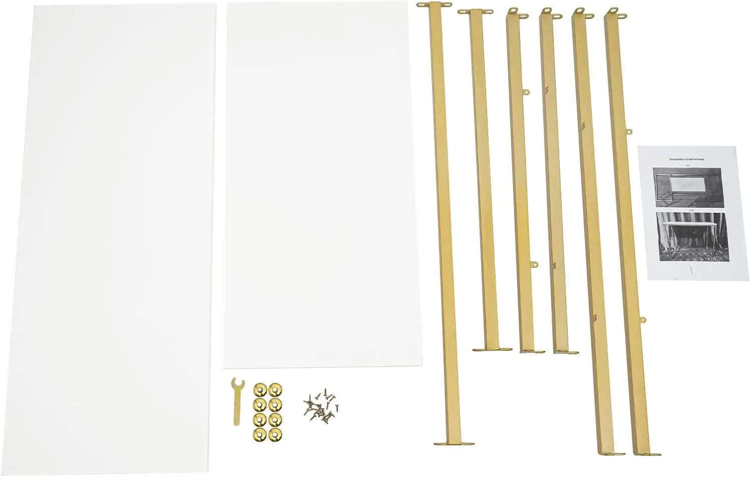 طقم مكون من قطعتين من طاولات التعشيش الذهبية الحديثة، رف عرض معدني للأحذية وحقائب اليد والمنزل ومحلات الملابس - سعة تحميل 110 رطل