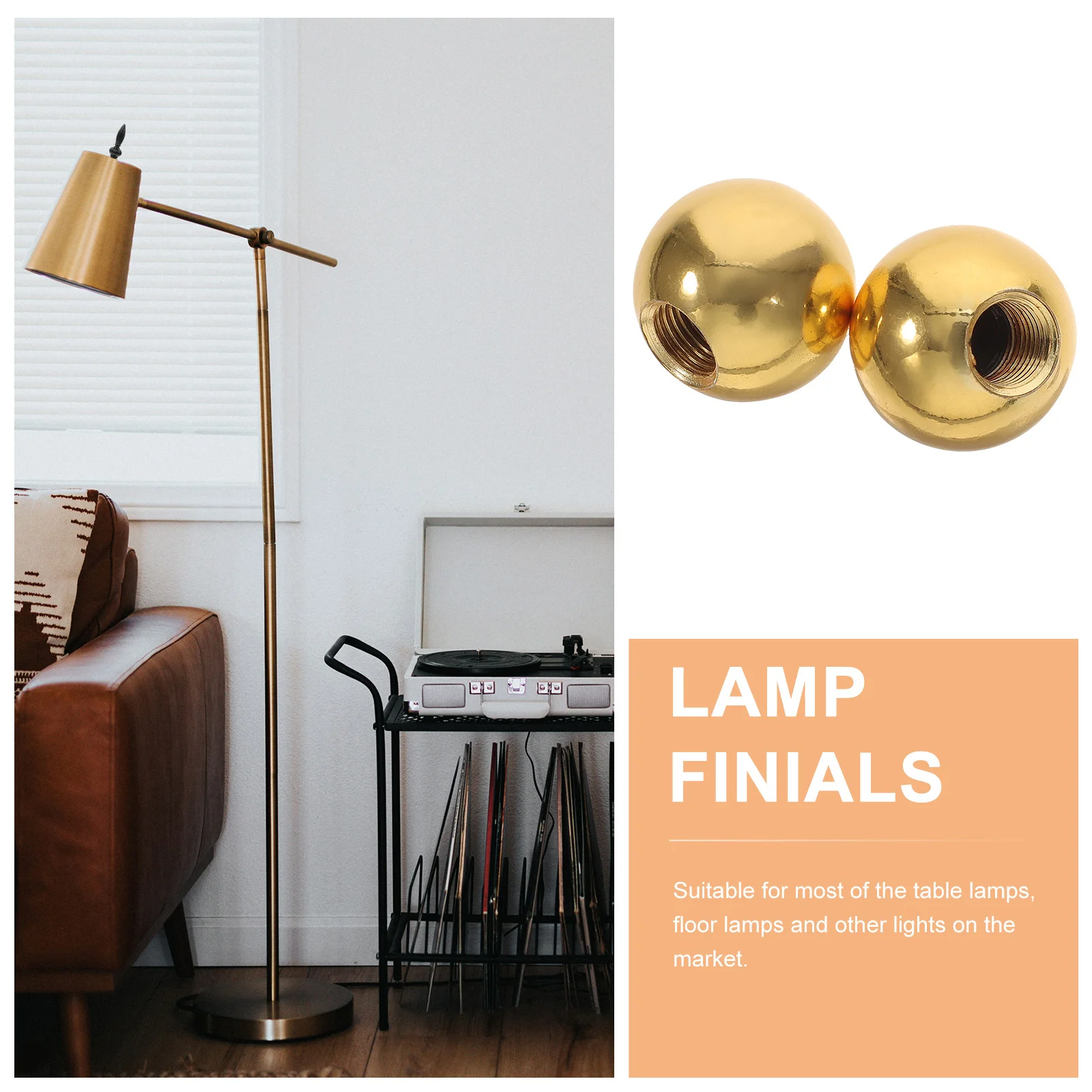 

6pcs 25Mm Inner Thread Finials Light Knob Decor For Lamp Shade Holder Harp Tapped Solid Lamp Decoration Accessories Finial Cap