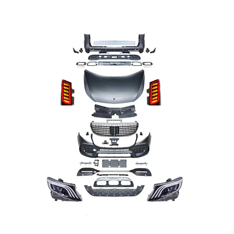 

Автомобильные бамперы Damei, задние диффузные фары на капоте, задние фонари S580, стильный комплект кузова для Mercedes Benz Vito W447 2016-2025