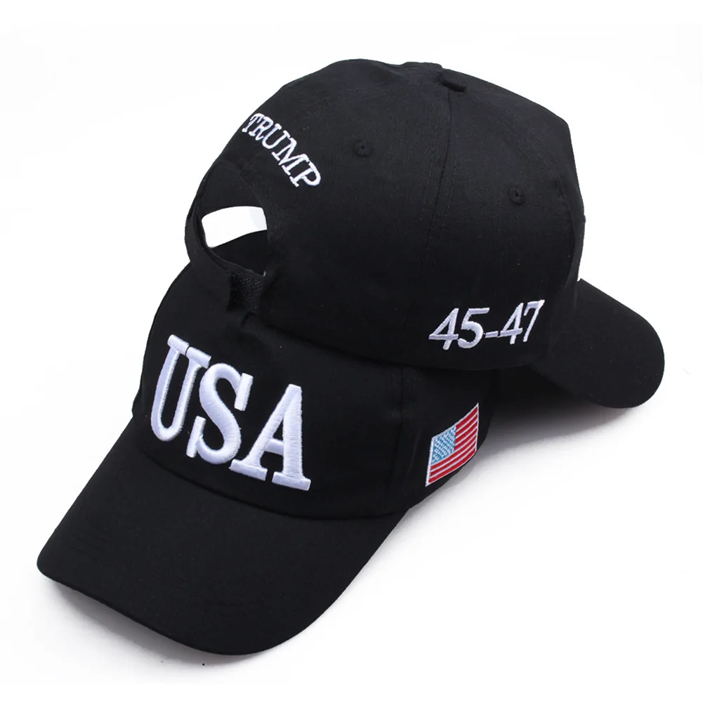 Trump 2024 USA Hat Fashion Baseball Cap Adjustable President Election Cap Embroidery Dad Hat Trump Hat for Outdoor Sports