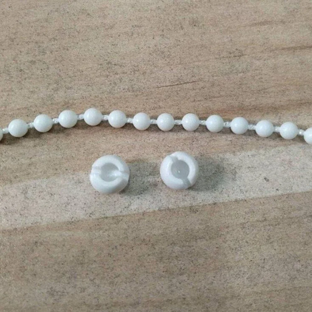 12 قطعة الظل الأسطوانة سلسلة من الخرز سدادات البلاستيك الشفاف تجعيد توقف نافذة سلسلة الموضعين استبدال الملحقات للرأسي