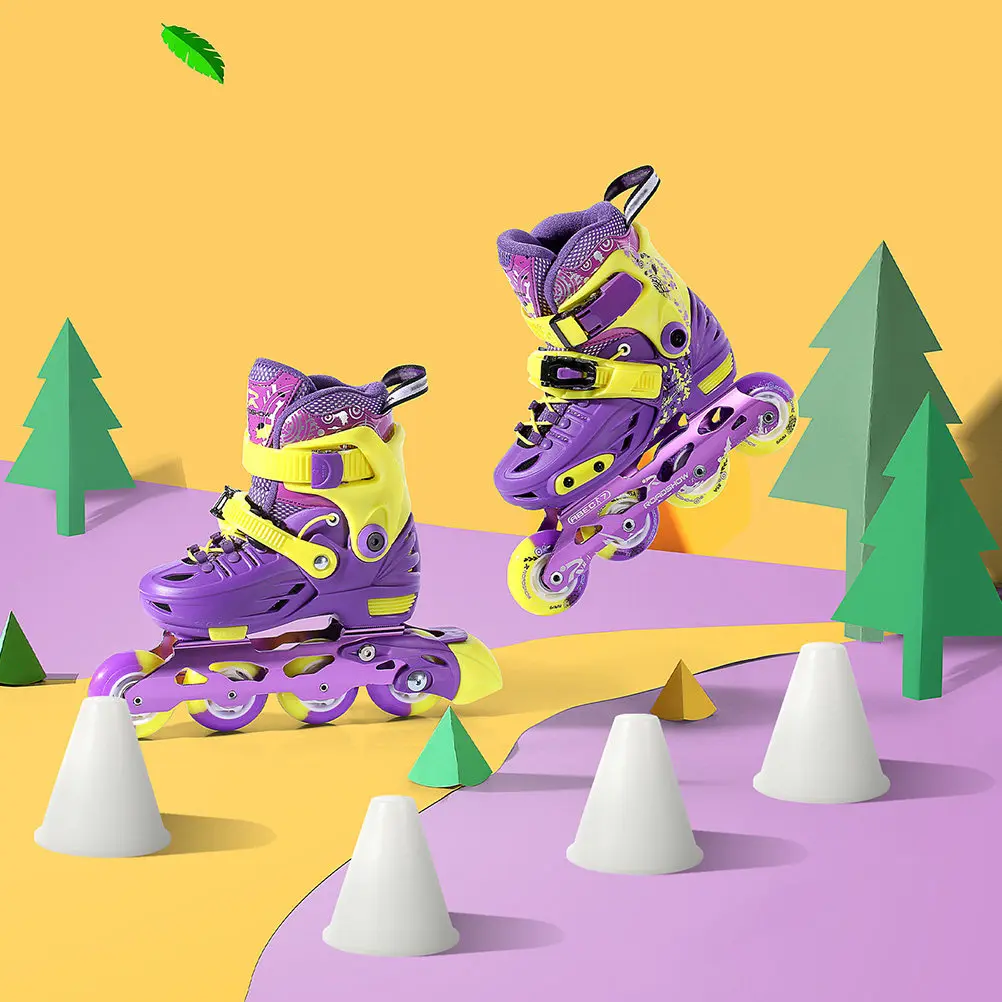 

Набор конусов для роллерскейтинга на открытом воздухе, ветрозащитные, с полым дизайном, из ПЭ-пластика, для тренировок на ловкость и катания на роликах