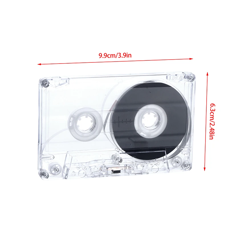 90 Minutes Standard Cassette Color Blank Tape Player With Magnetic Audio Tape Clear Storage Box For Speech Music Recording