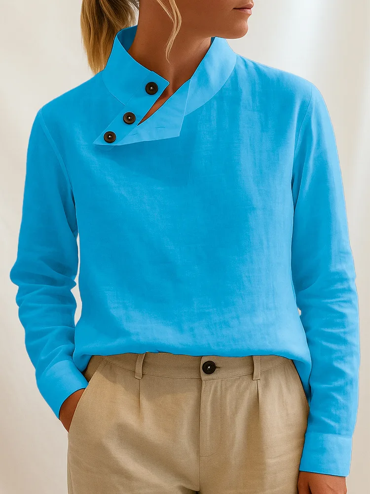 2025 여름 여성용 패션 블라우스, 면 린넨 블루사 무헤르, 스타일리쉬한 화이트 셔츠, 우아한 반팔 튜닉, 가벼운 여성 상의