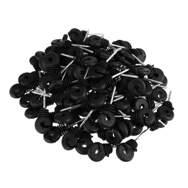 100pcs Short Screw Type Ring Insulator Electric Meadow Fence Post Accessory view 4