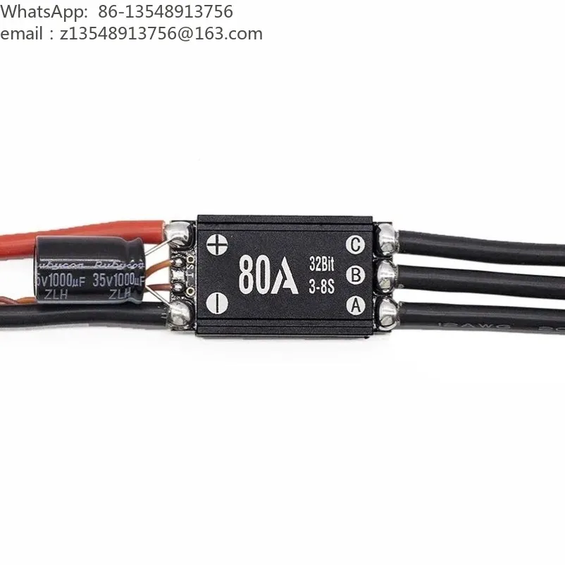 80A 32V Brushless ESC for Underwater Thruster Waterproof Motor Speed Controller High Power RC Boat Submarine Drone Parts