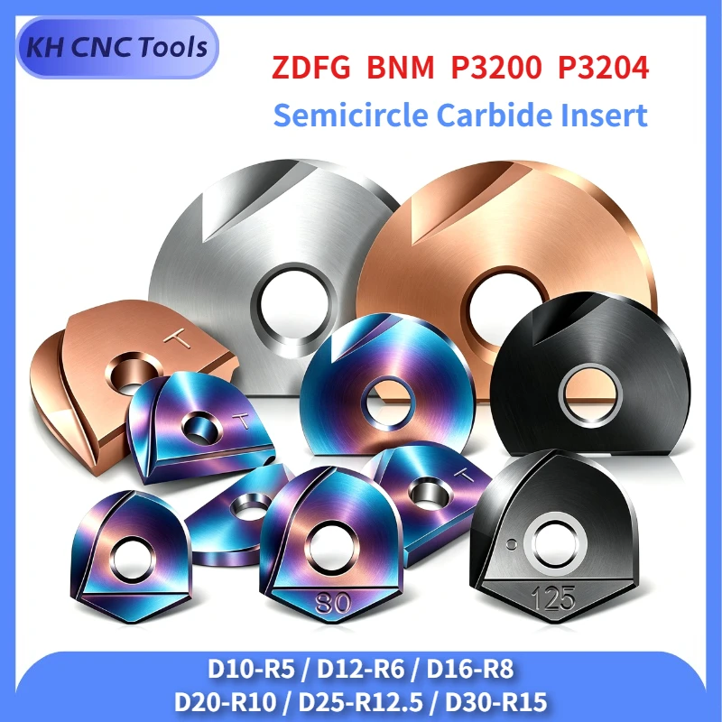 P3200 P3202 P3204 ZDFG BNM Carbide Milling Insert Semi Spherical Blade for T2139 BNM ABPF Ball Nose Tool Holder D10-D20 R5-R15
