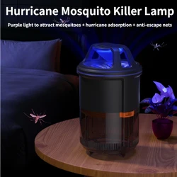 Furacão LED Ultravioleta Mosquito Assassino Lâmpada, Repelente Recarregável, Doméstico, Quarto Silencioso, Armadilha de Inalação Física