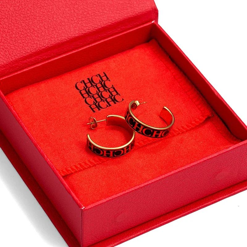 CH Color Letter Accessories C-shaped Dual Color Optional Minimalist Retro Daily Fashion Cosplay Accessories