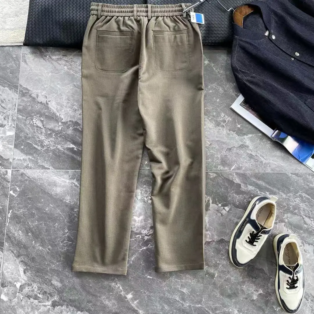 BC الخريف والشتاء الإيطالي نمط المال القديم الجديد أزياء بسيطة الأعمال عارضة السراويل الرجال الرباط السراويل المستقيمة #4