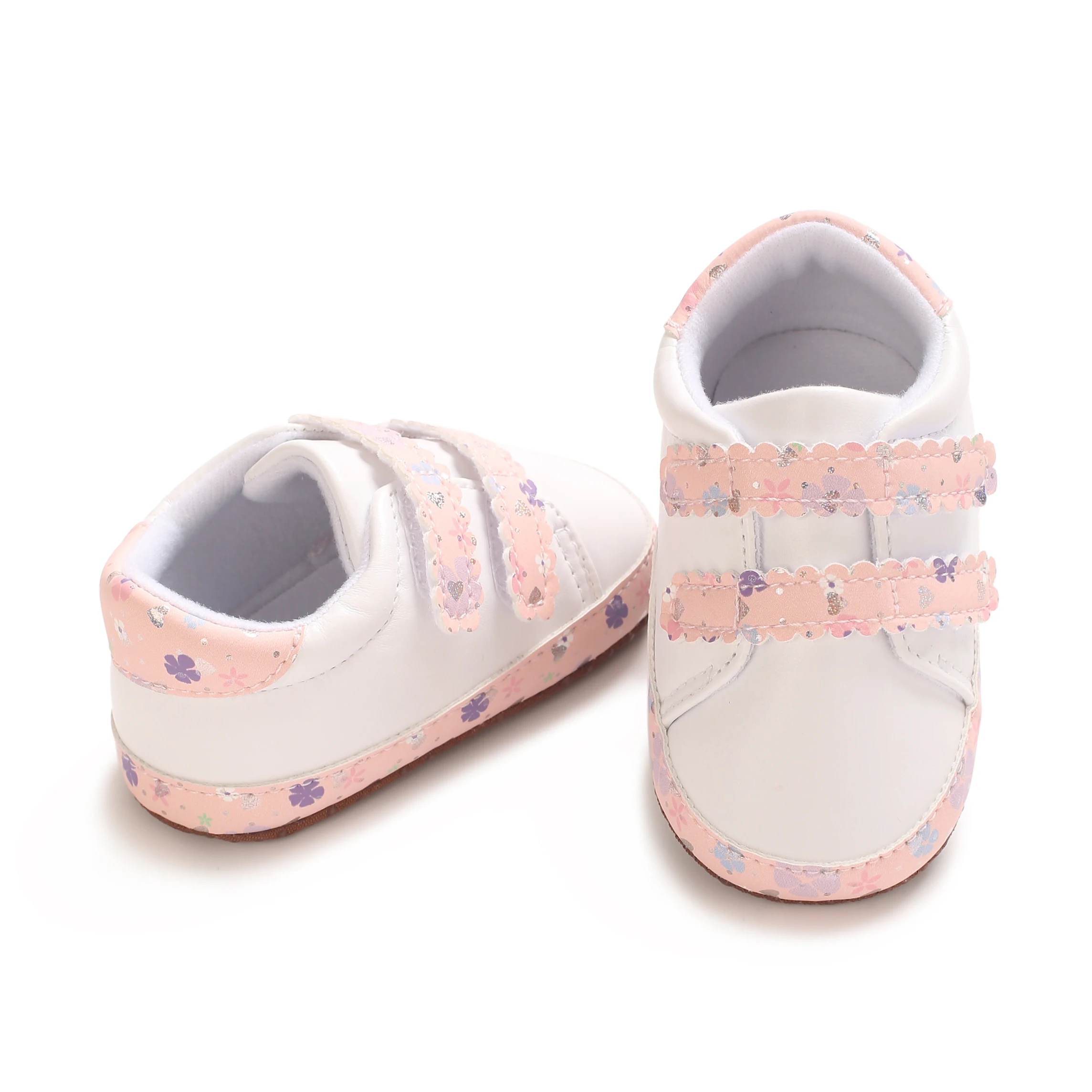 VALEN SINA Frühlingsschuhe für Babys, Neugeborene, Mädchen, Freizeit-, Tauf- und rutschfeste Laufschuhe, weiße Sneaker mit weicher Sohle – Detail 7