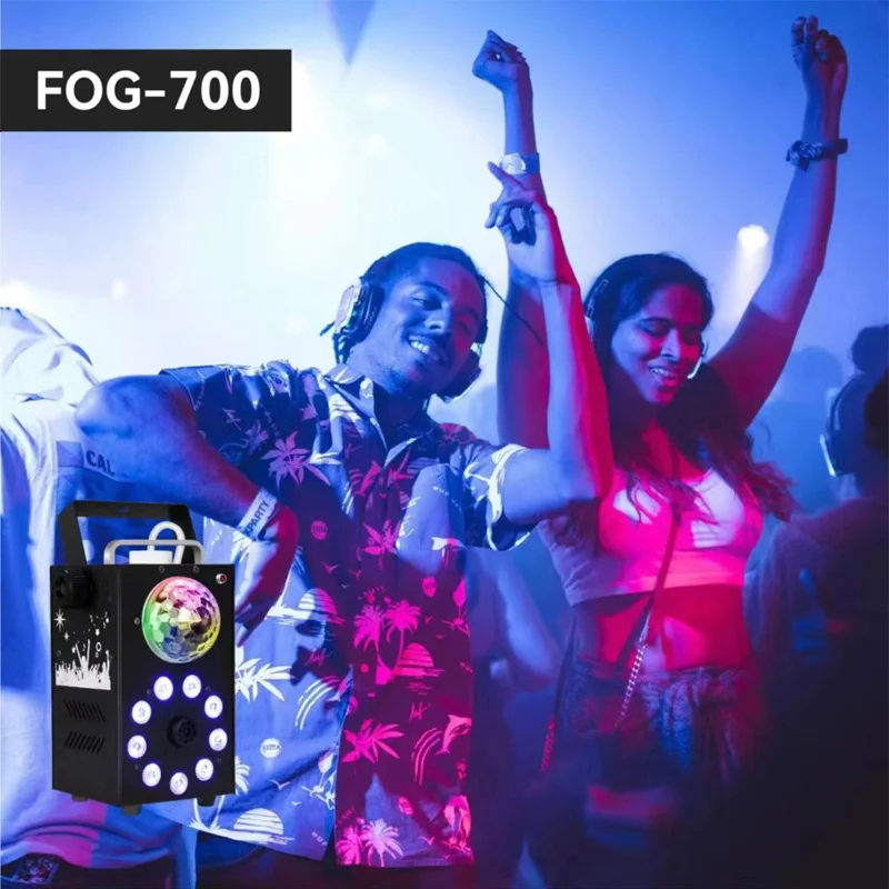 700W Remote Control Fog Machine with LED RGB 3in1 Fog Machine Stage Show Led Smoke Machine Disco DJ Party Club Bar Event Show