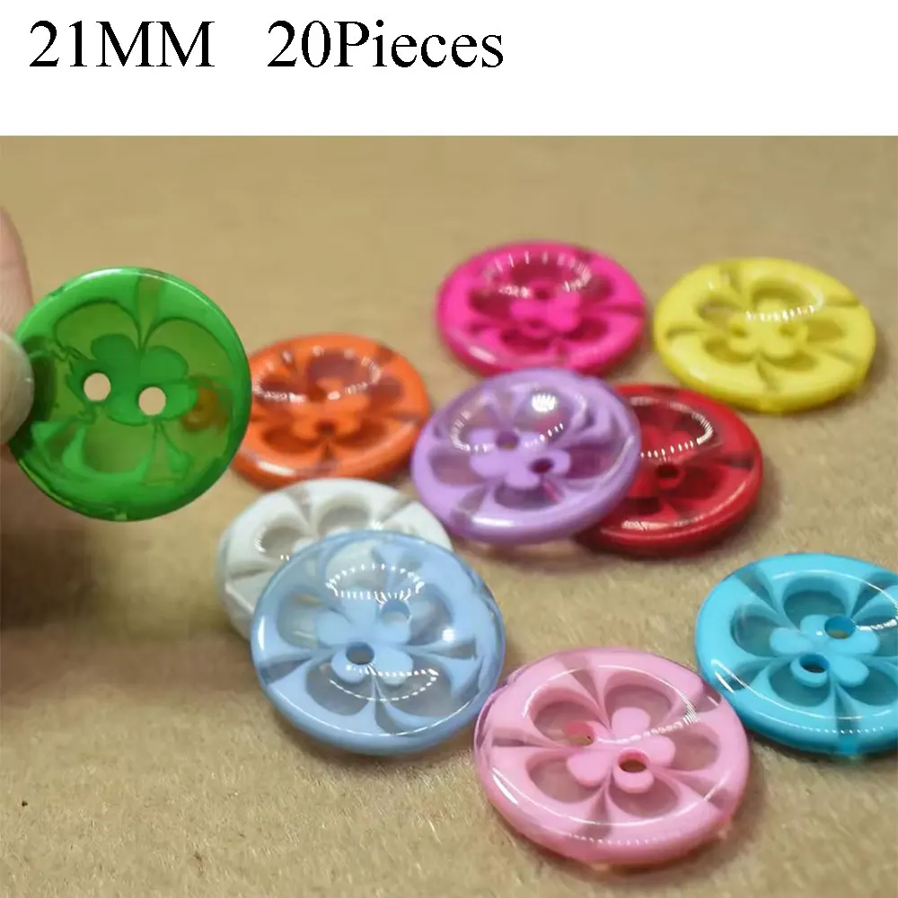 Multicolour Flower Bear Button Round Resin Sewing Buttons for DIY Scrapbooking Garment Sweater Coat Accessories