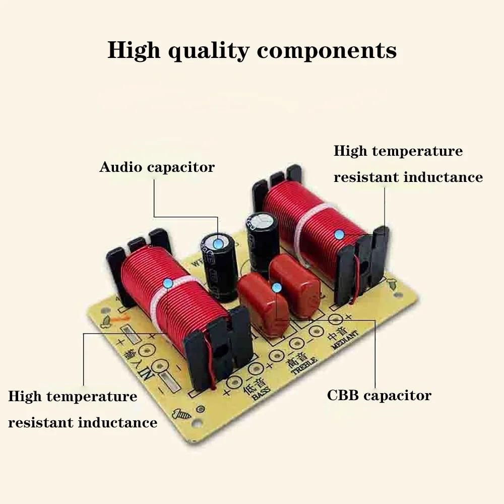 3-way Crossover Audio filtry głośnik HiFi 3 hi-fi dzielnik częstotliwości głośnik 150W rozdzielacz częstotliwości Crossover Stereo