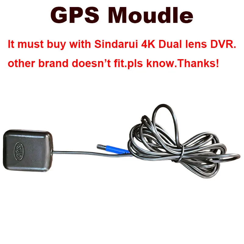 

Дополнительный GPS-модуль, специально предназначенный для видеорегистратора Sindarui 4K Dual LENS DVR с функцией записи траектории движения, скорости и координат.