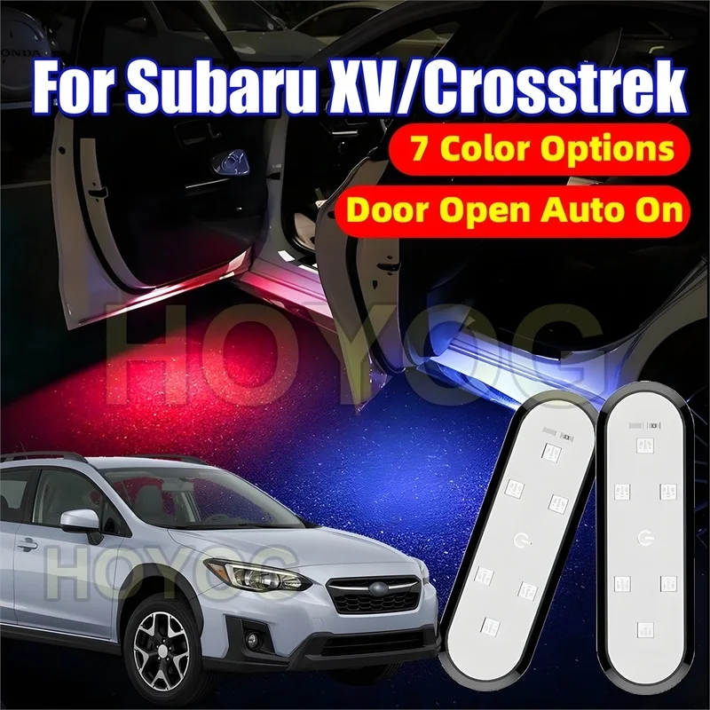 For Subaru XV/Crosstrek 2012-2017 Wireless LED Car Door Courtesy Light with a Magnetic Sensor and Type-C Charging