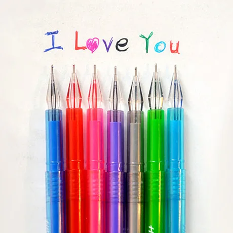 24 Pcs Diamond Pen Color Korean Version of Hot-selling Stationery Small Fresh Star Water Pen Series Color Gender-neutral