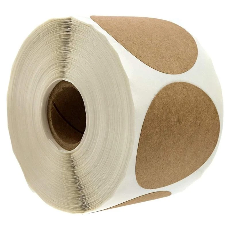 

4 Rolls Round Gift Sticker Writeable Labels Adhesive Sticker for Envelope K92C