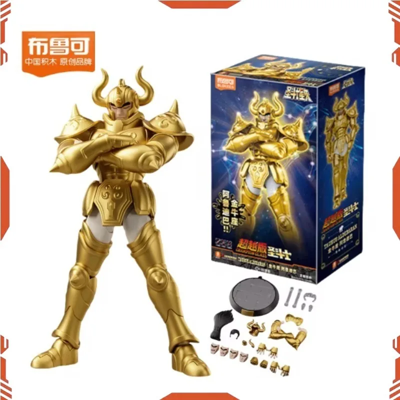 

In Stock Blokees Saint Seiya Taurus Aldebaran Anime Model Action Figure - Champion Class Collectible Assembly Toy Gift