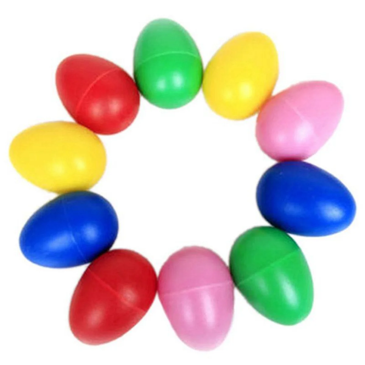 ONGE 50 Pack Plastic Percussion Musical Instrument Toys Egg Maracas Shakers