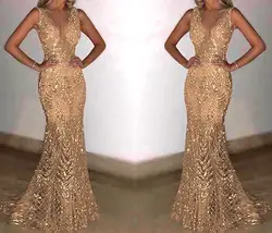 Summer New Sleeveless Sexy V-neck Sequined Solid Color Slim Fit Dress For Women (Real Photo)