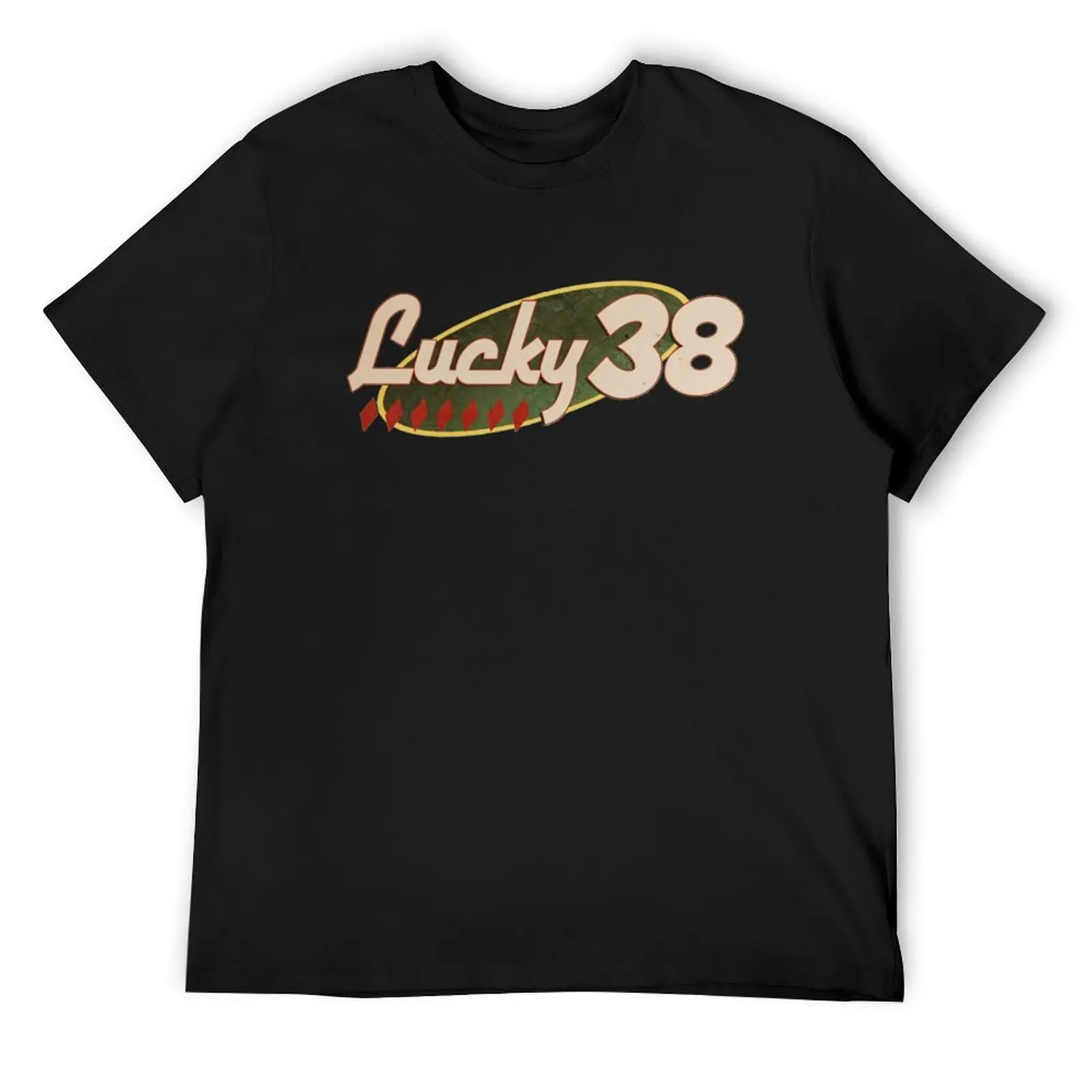 

Футболка Lucky 38 NV, забавные подарки, уличная одежда, рубашка в стиле аниме, мужская одежда