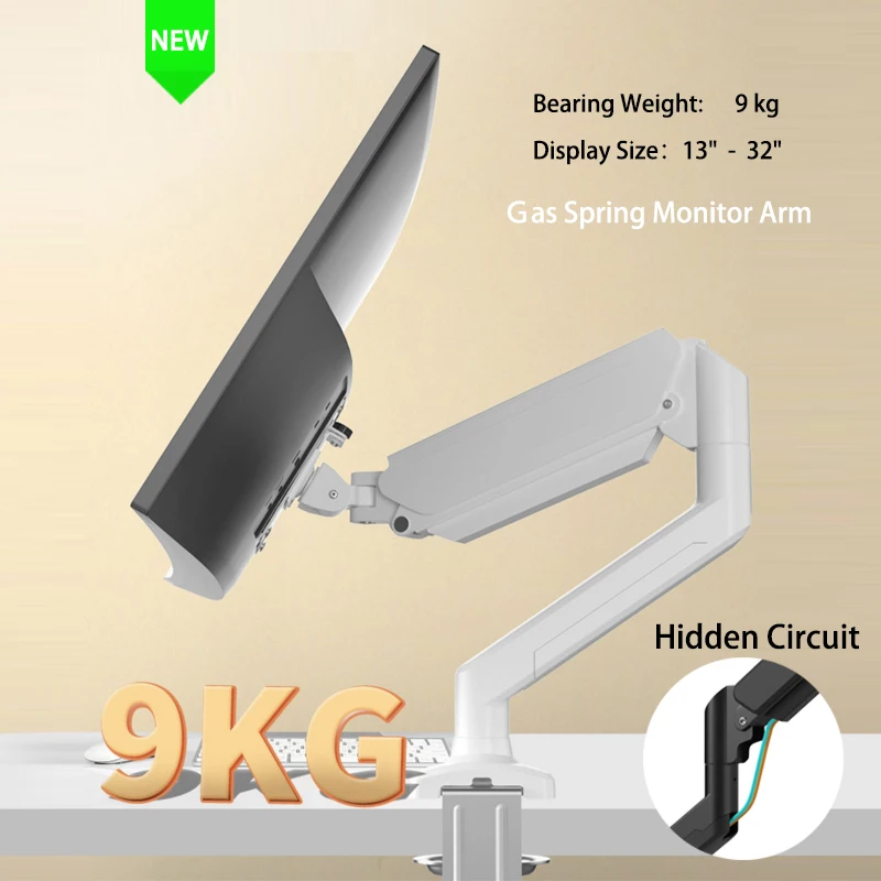 Desktop Computer Monitor Bracket Gas Spring Stand For 17