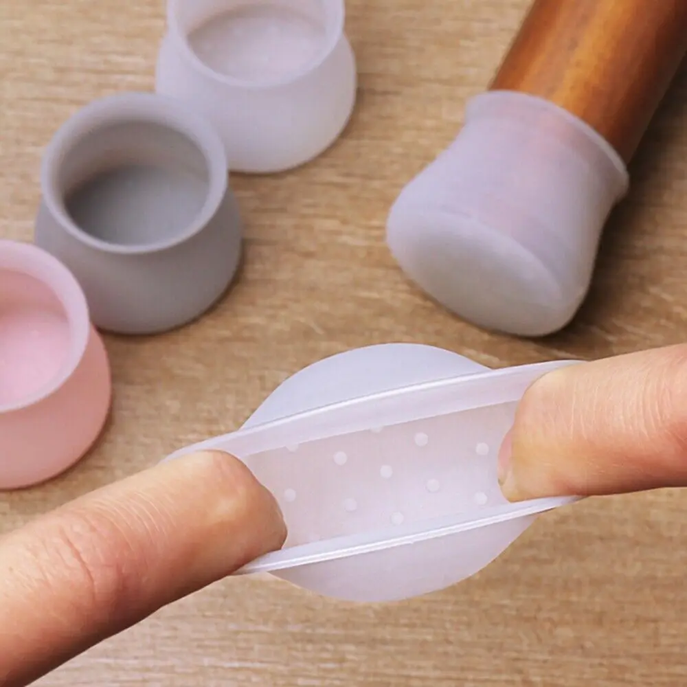 Protetores universais de perna de cadeira de silicone, 2 peças, antiderrapantes, redutores de ruído, resistentes a arranhões, protetores de chão para cadeiras e bancos