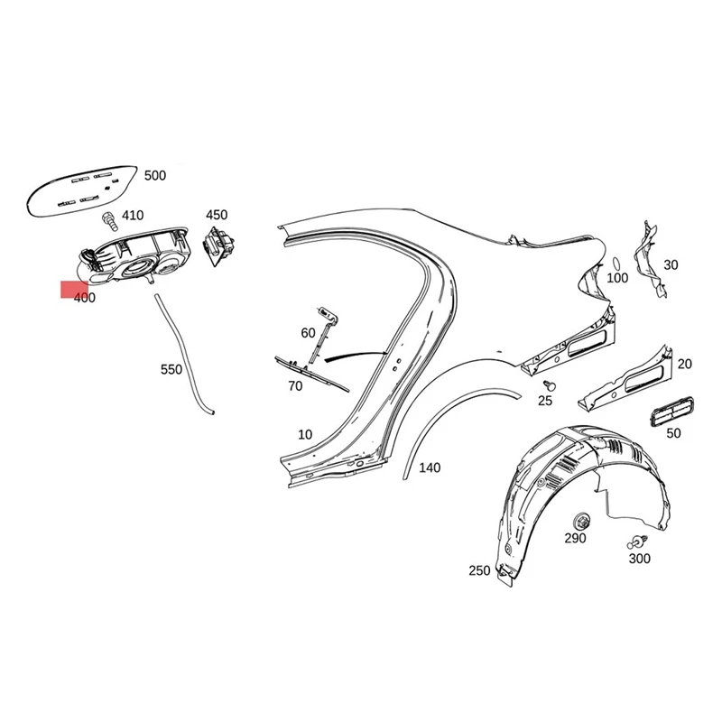 

A2136302503 Car Gasoline Flip Mechanism For Mercedes-Benz W213 E-Class Accessories