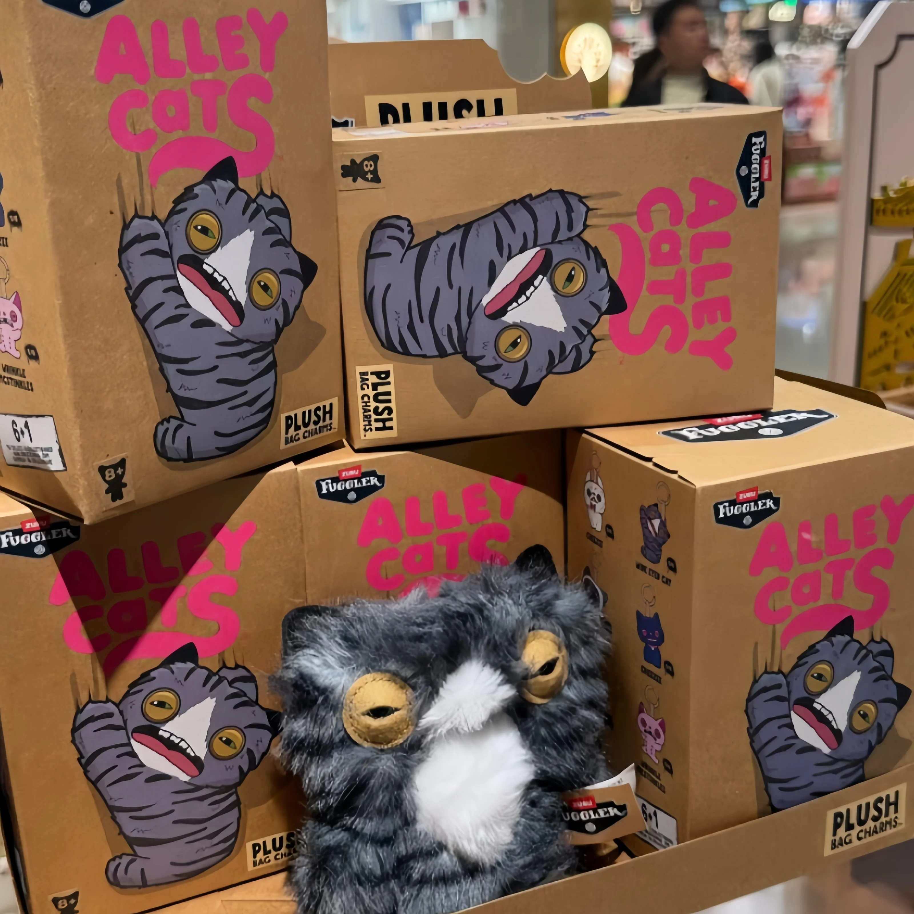 

Official Original Fuggler Alley Cats Series Exquisite Monster Keychain Plush Toys Birthday Gifts Funny Ugly Monster Plush Gift