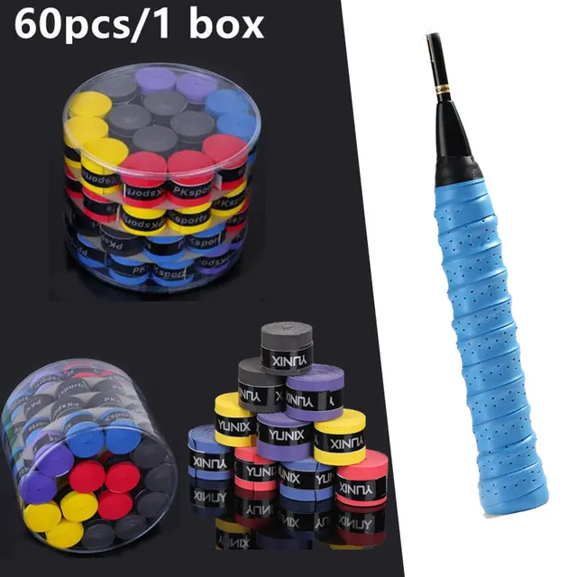 20/60 sztuk uniwersalne opaski przeciwpotowe Overgrip antypoślizgowa rakieta tenisowa Padel amortyzacja uchwyty do badmintona proca rakieta tenisowa