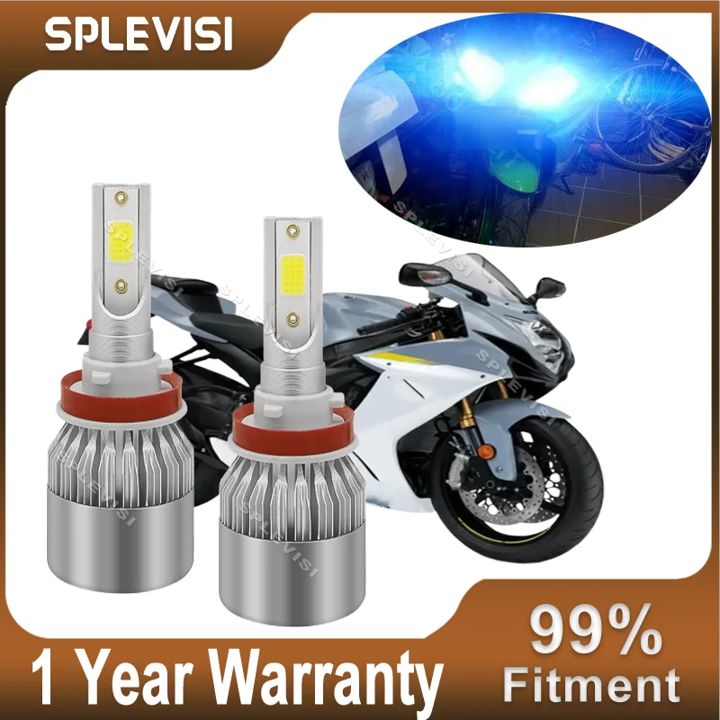 

8000K Ice Blue 90W COB For Suzuki GSXR750 2006 2007 2011 2012 2013 2014 2015 2016 2017 2018 2019 Motorcycle Headlight High Beam